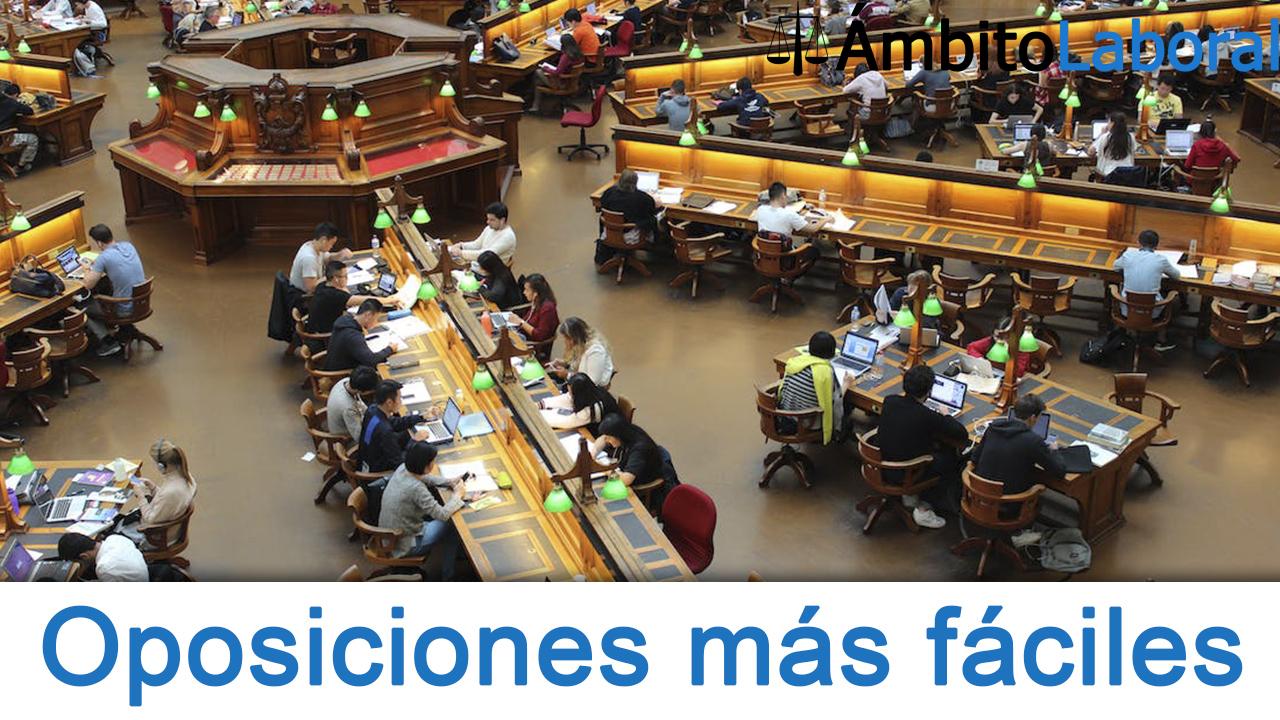 ¿Cuáles son las oposiciones más fáciles de aprobar en 2023 - 2024? España Cuales son las oposiciones más fáciles de aprobar